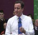 Cameron speaks to the crowds at the Sunlight Centre
