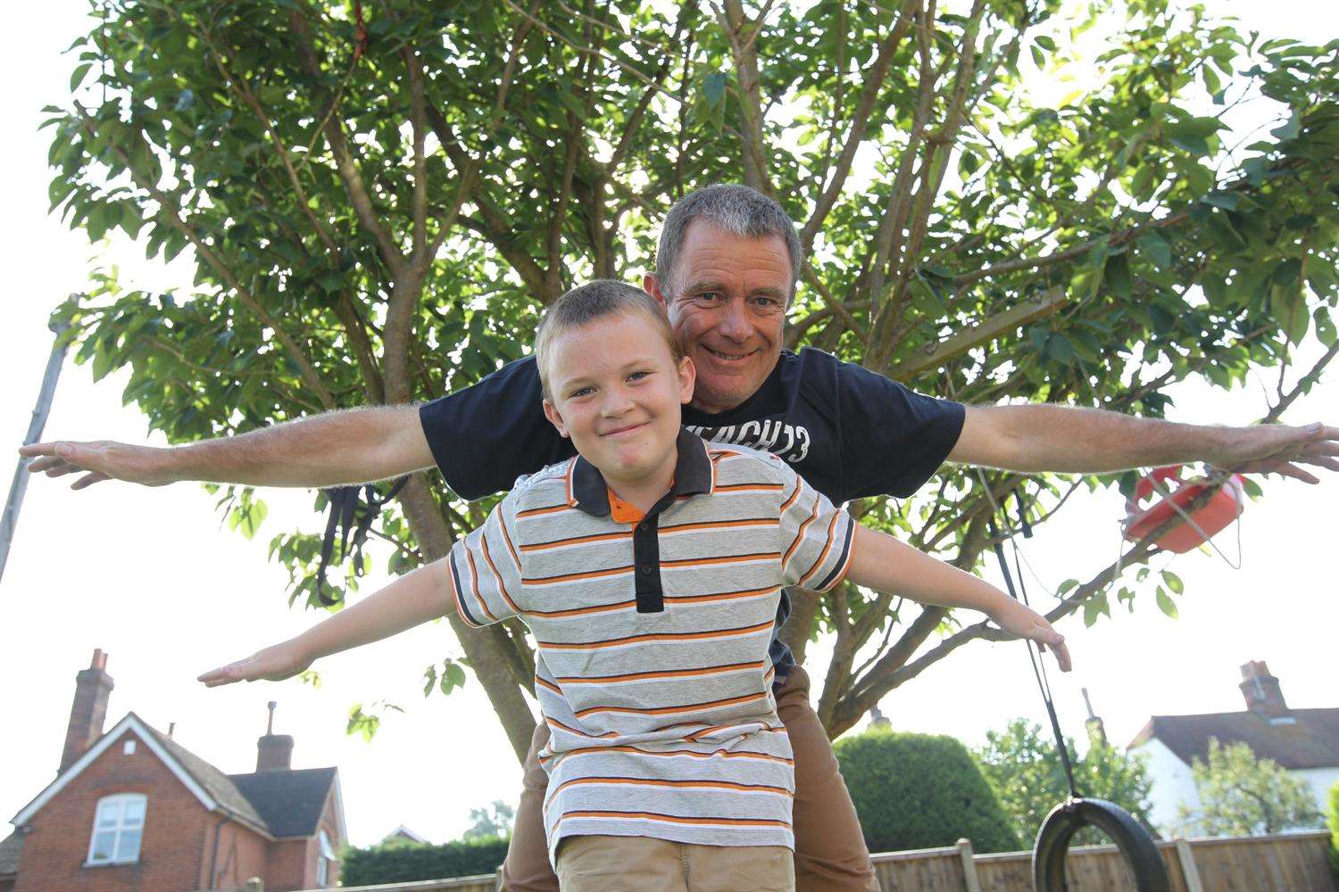 Ryan Cook, 10 with his dad, Richard