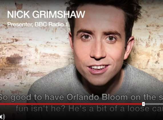Apology from Nick Grimshaw. Picture: BBC