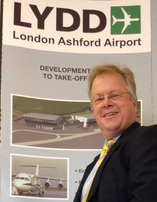 Charles Buchanan pictured at Lydd airport, where he has been appointed chief executive