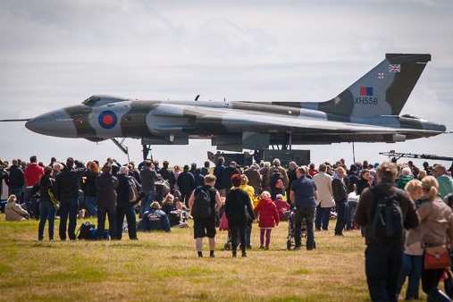 Crowds at the South East Airshow at Manston. Picture: James Hemming
