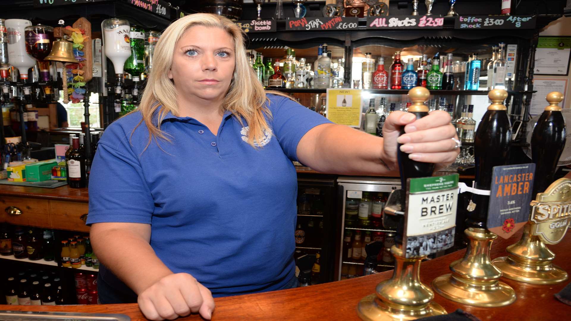 Debbie Knight, licensee at the Divers Arms in Central Parade, Herne Bay