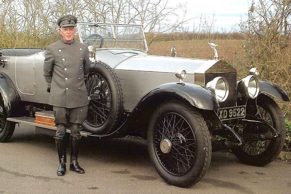 Ivan Odds with his classic Silver Ghost Rolls Royce