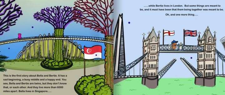 One of the monsters in the book grew up in Singapore, the other, London