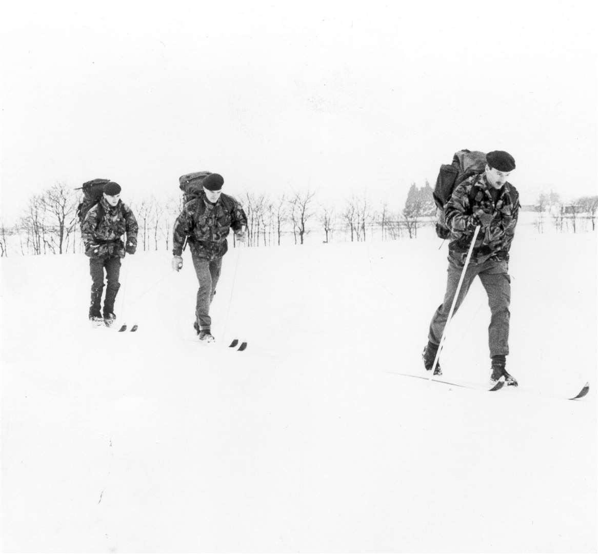 For soldiers trained in the Arctic, the heavy snow falls across Kent proved no problem
