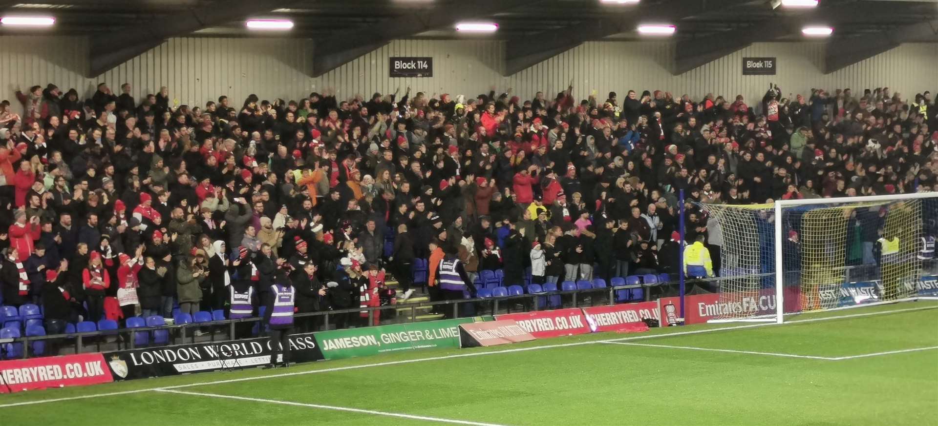 Ramsgate were cheered on by 1,400 fans at AFC Wimbledon in the FA Cup Second Round.