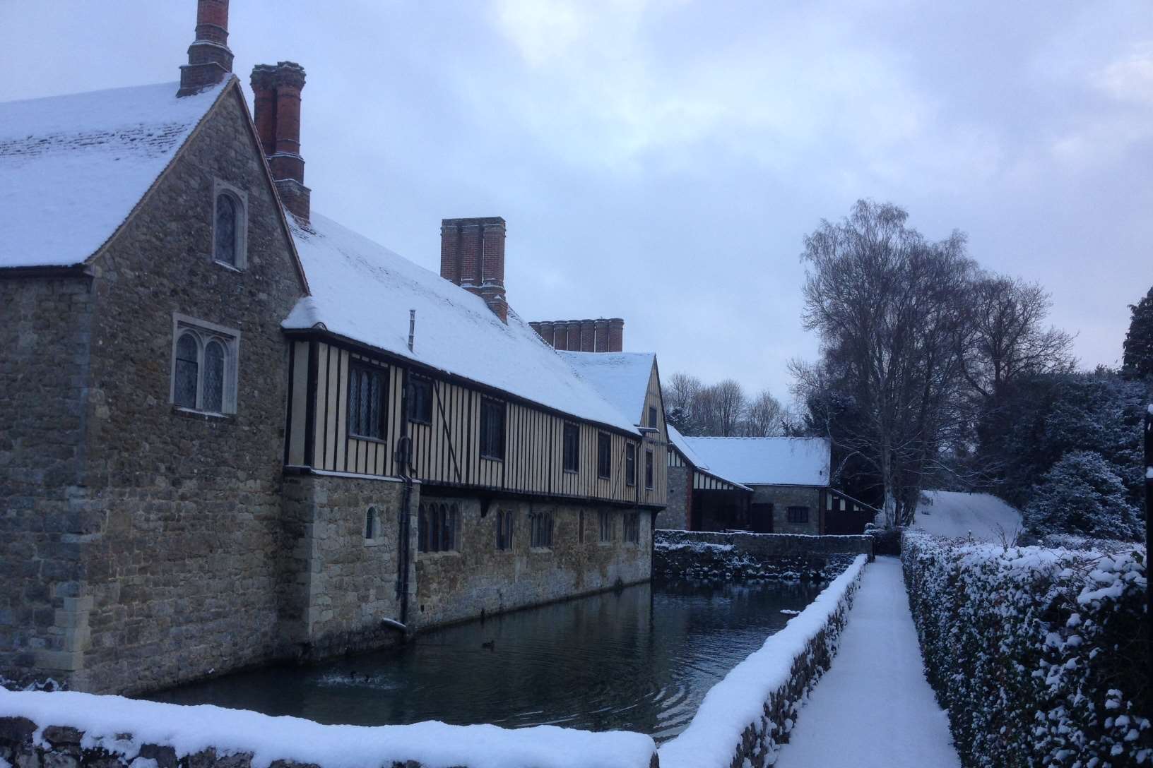 The National Trust's Ightham Mote near Borough Green is shut due to the snow