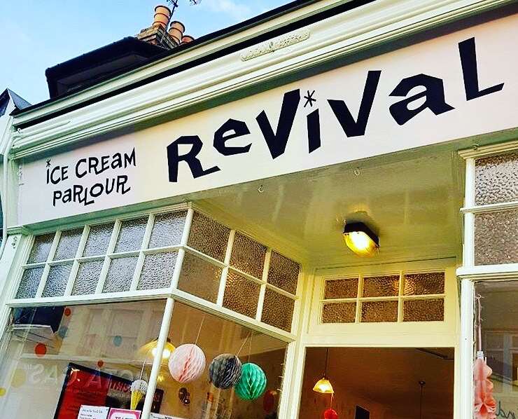 Revival cafe and ice cream parlour in Oxford Street, Whitstable