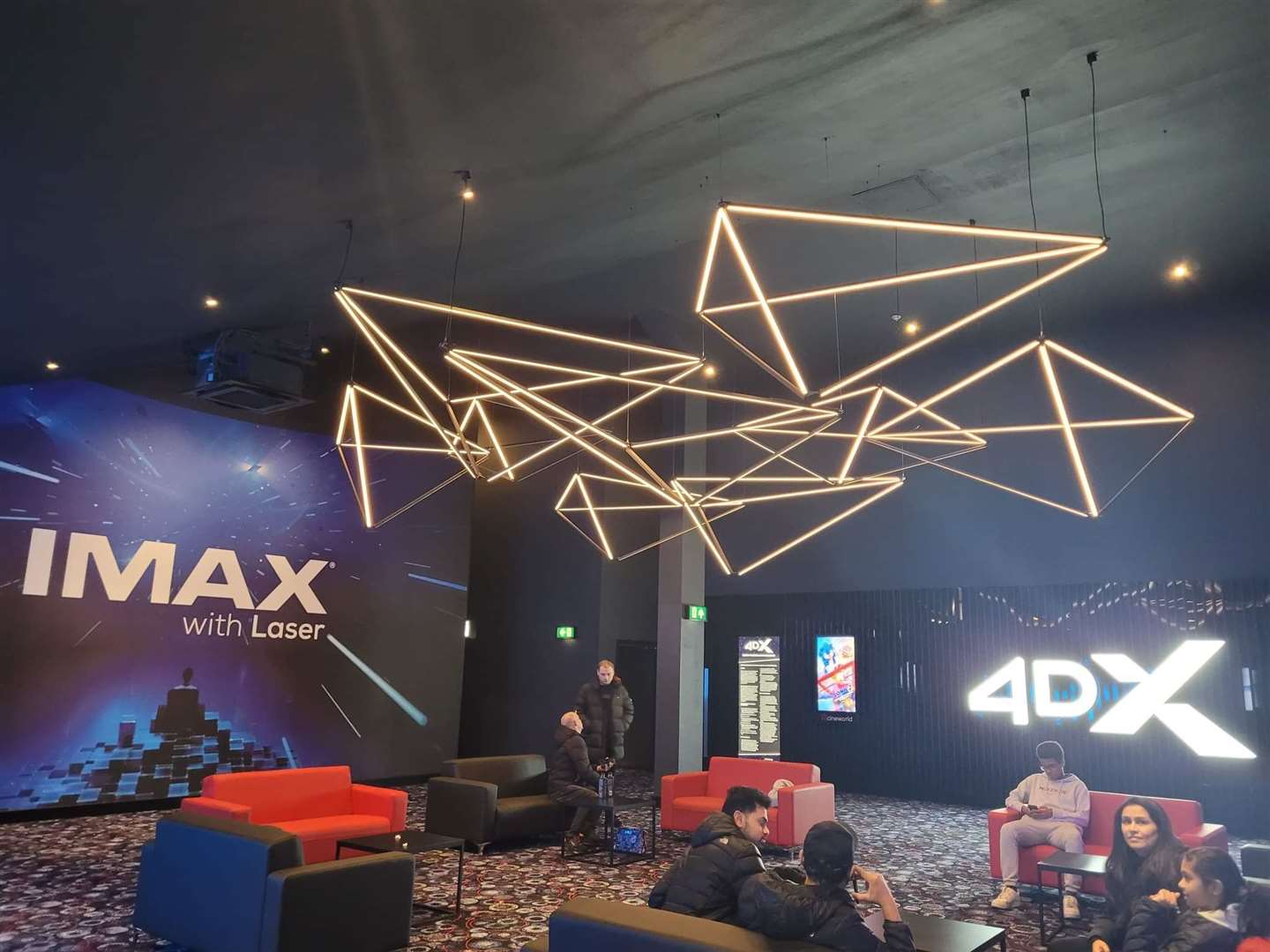 The foyer for the 4DX and IMAX screens