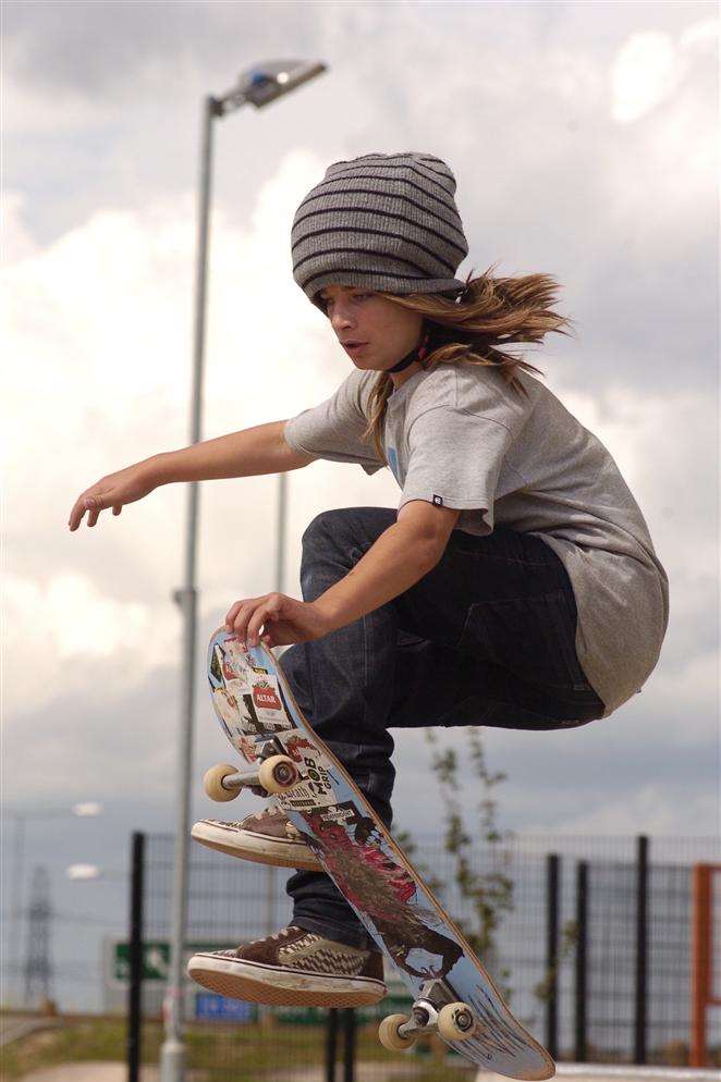A skater in action