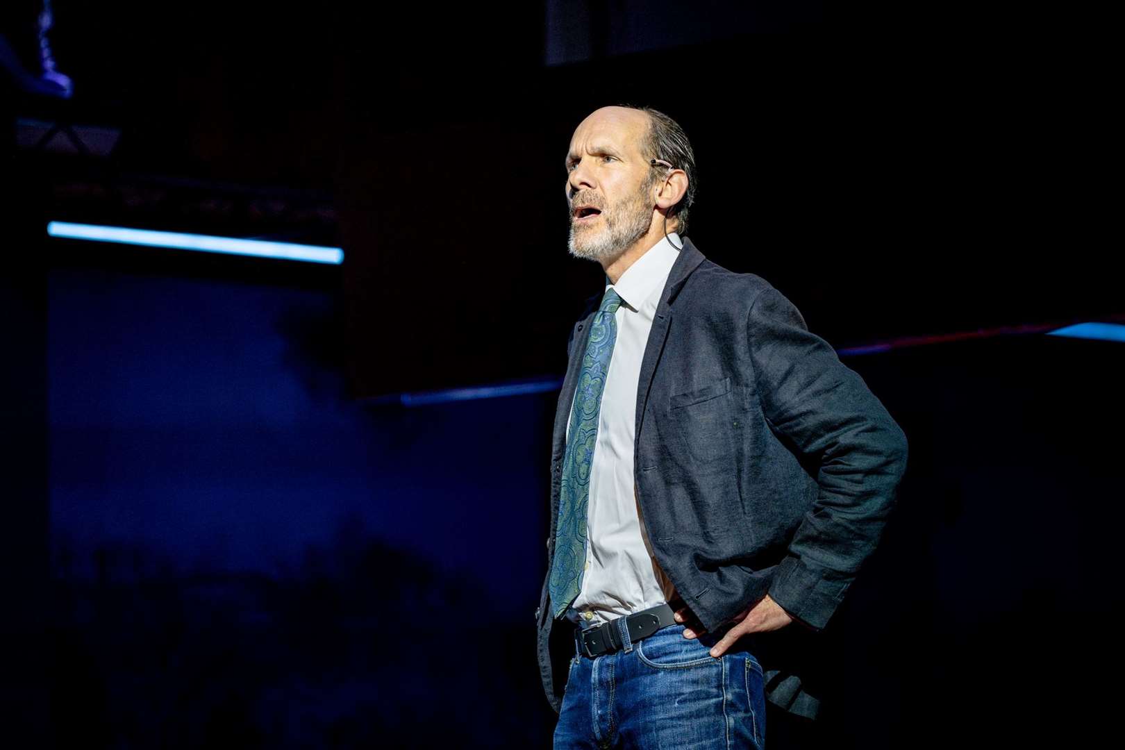Simon Paisley Day's character faced the death sentence for his crimes against climate. Picture: The Marlowe Theatre/Steve Gregson