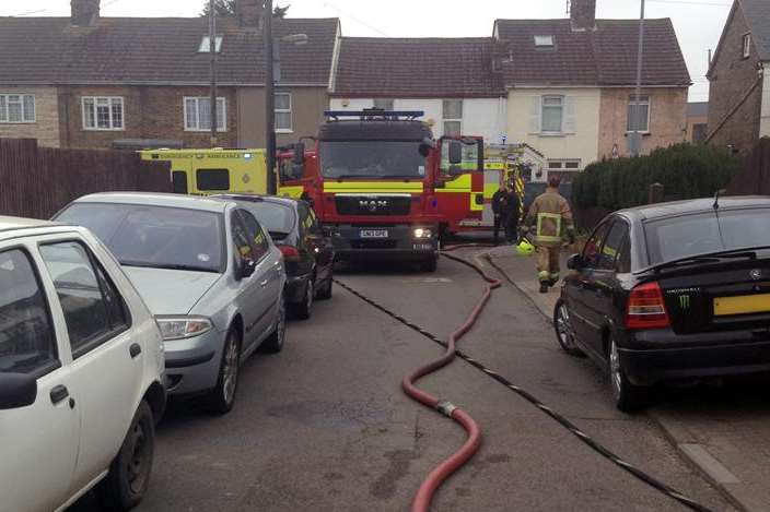 Fire crews were delayed by parked cars in Wainscott Way