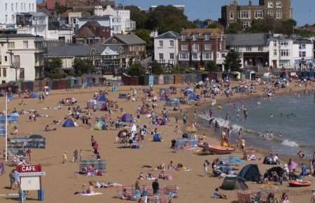 Crowds flock to Thanet's beaches which have received the most Blue Flag awards in the country.
