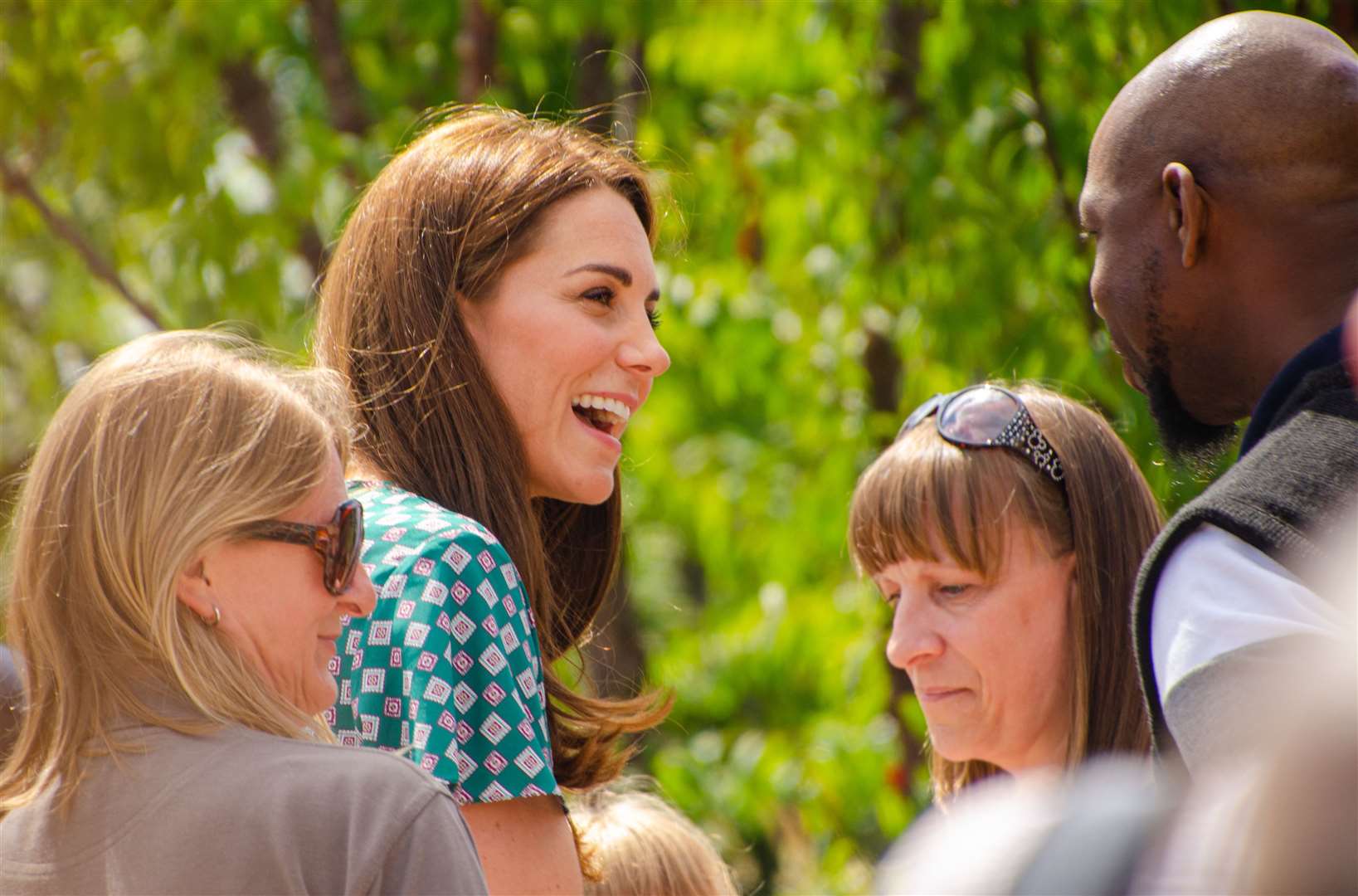 The Duchess of Cambridge at the Back to Nature Garden. Picture: Ian West