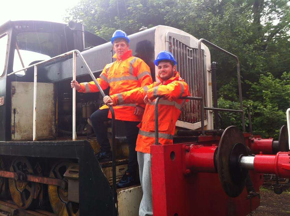 Rail apprentices Luke Tiernan, 18, and Kyle Parker, 18, are three months into their year-long apprenticeship with Arc Academy based at East Kent Railway in Shepherdswell