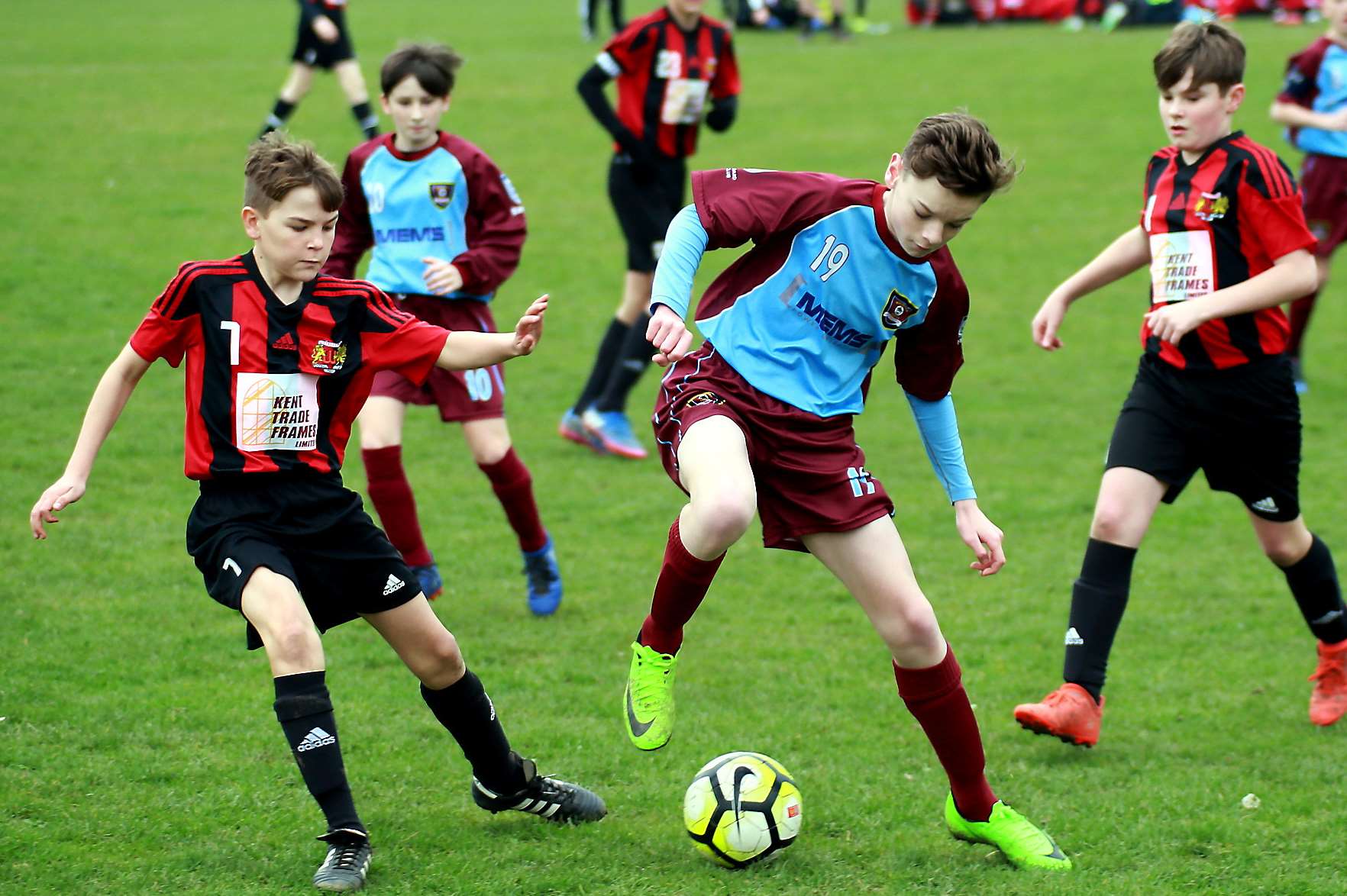 Woodcoombe Youth under-13s try some trickery against Wigmore Youth in Division 1 Picture: Phil Lee