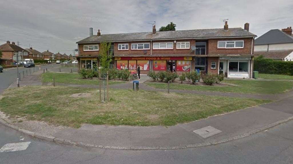 Parade of shops in St George's Avenue, Sheerness, near where the cat was discovered. Picture: Google