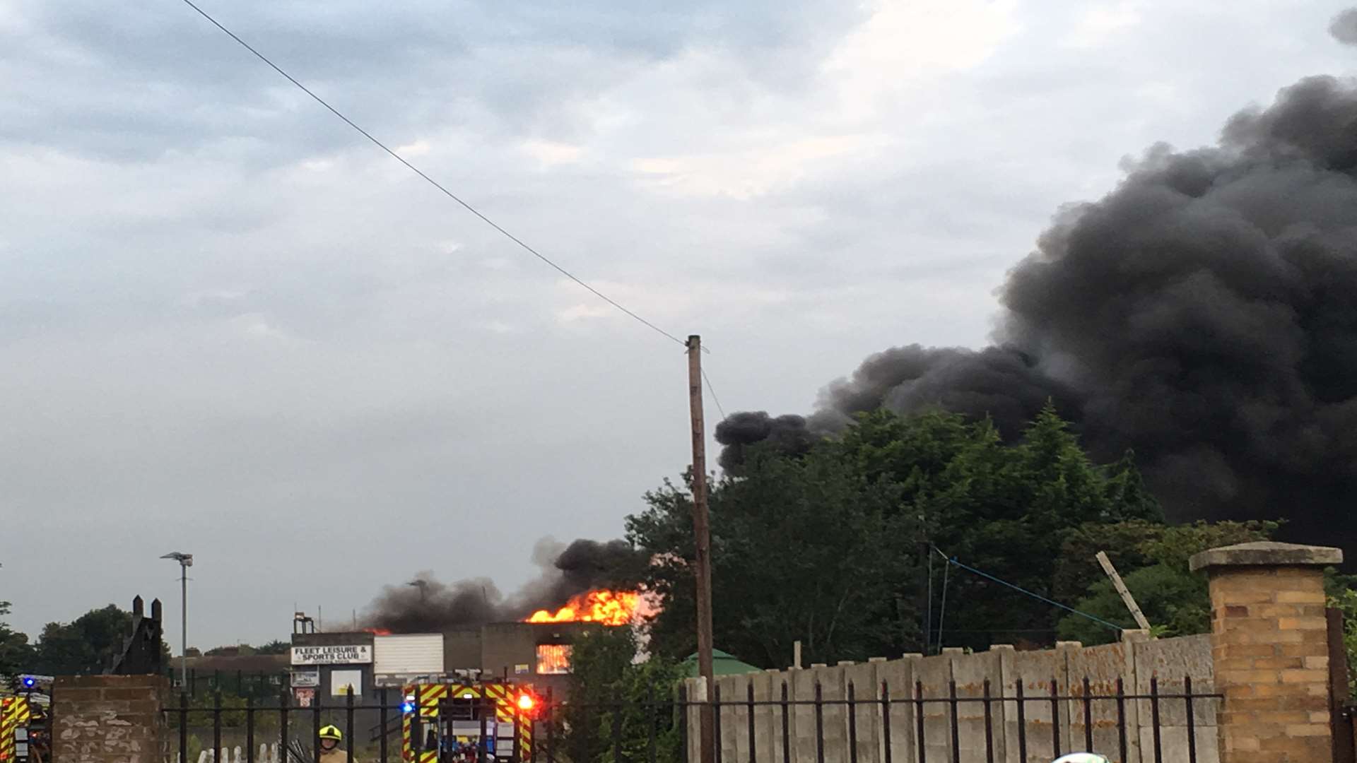 Firefighters tackled the blaze from several angles. Picture: Lucy Hickmott