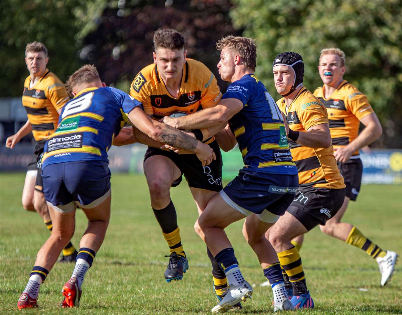 Canterbury’s Garry Jones in the thick of the action. Picture: Phillipa Hilton
