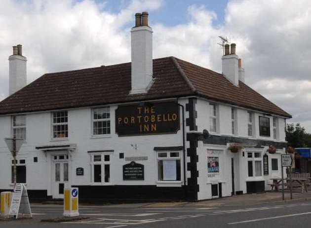 A man was attacked outside The Portobello Inn in West Kingsdown
