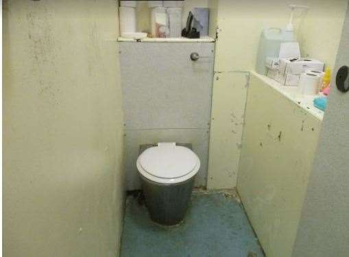A toilet on E-wing found to be leaking an undermining flooring. From HMP Inspectorate of Prisons report on HMP Rochester
