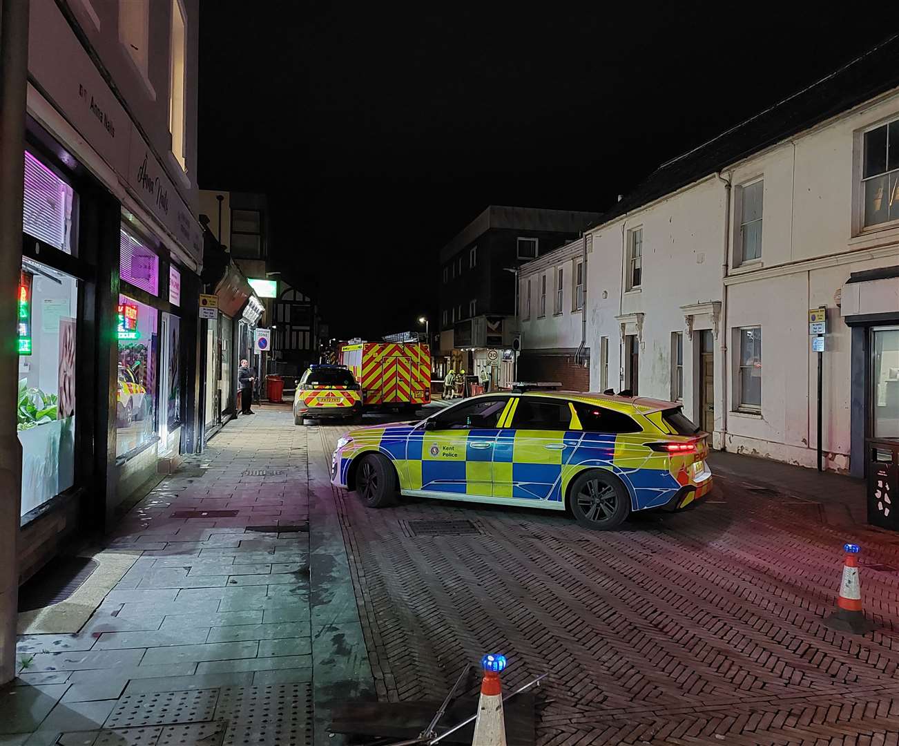 Police have closed off Tufton Street between Bank Street and Church Road in Ashford
