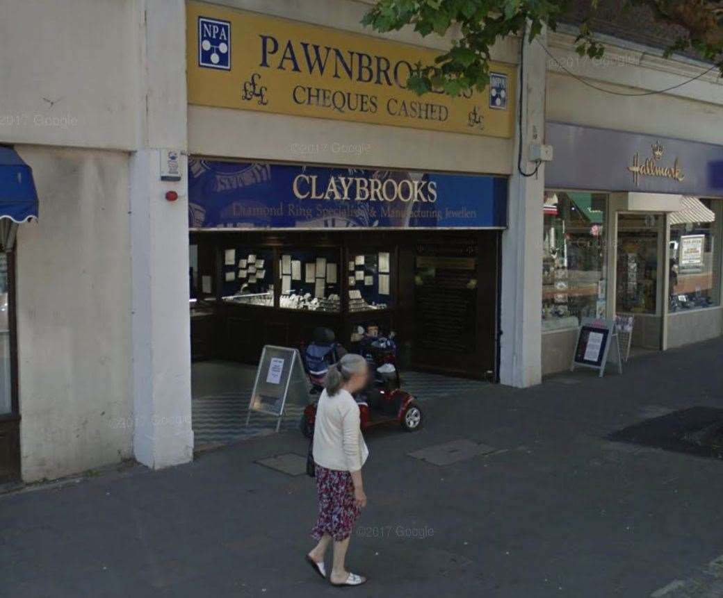One of the thefts took place at Claybrooks jewellers and pawn brokers. Photo: Google Maps