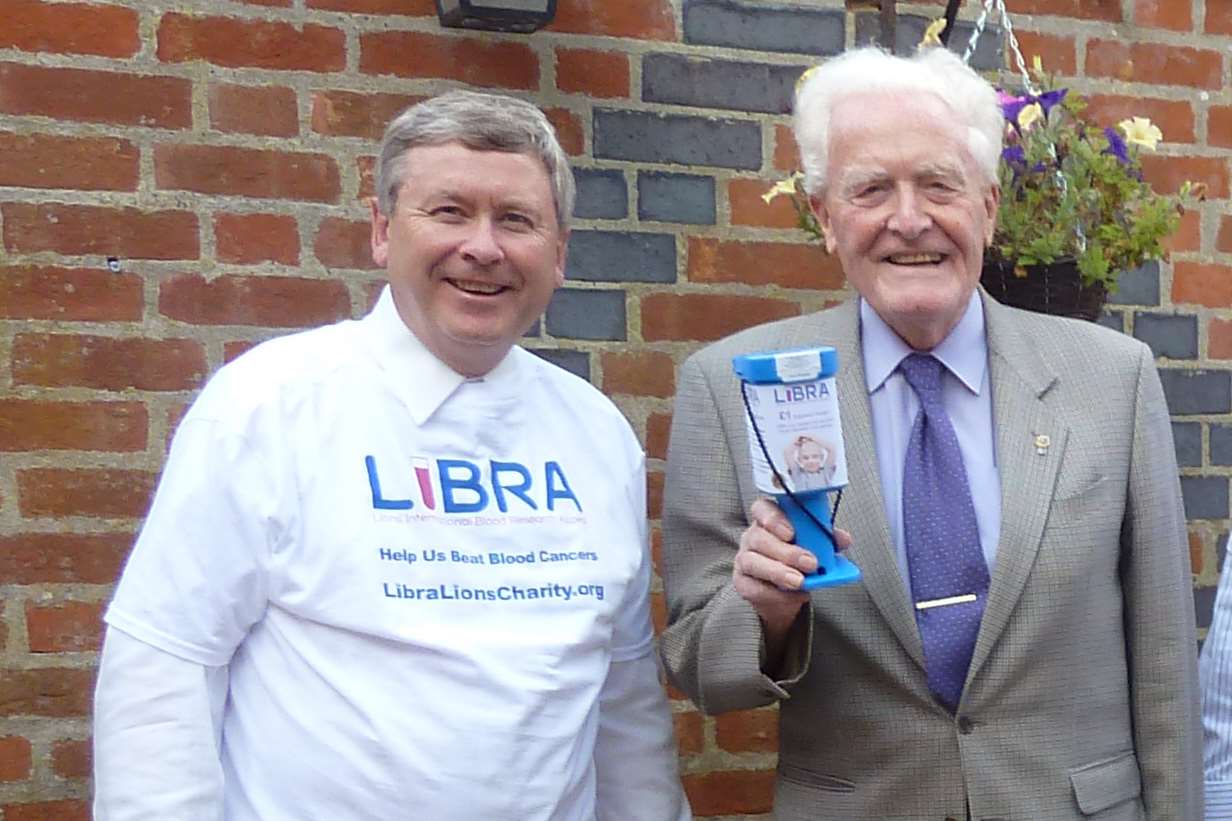 LIBRA chairman Andrew Lodge with LIBRA trustee and Tonbridge Lion Michael Adams