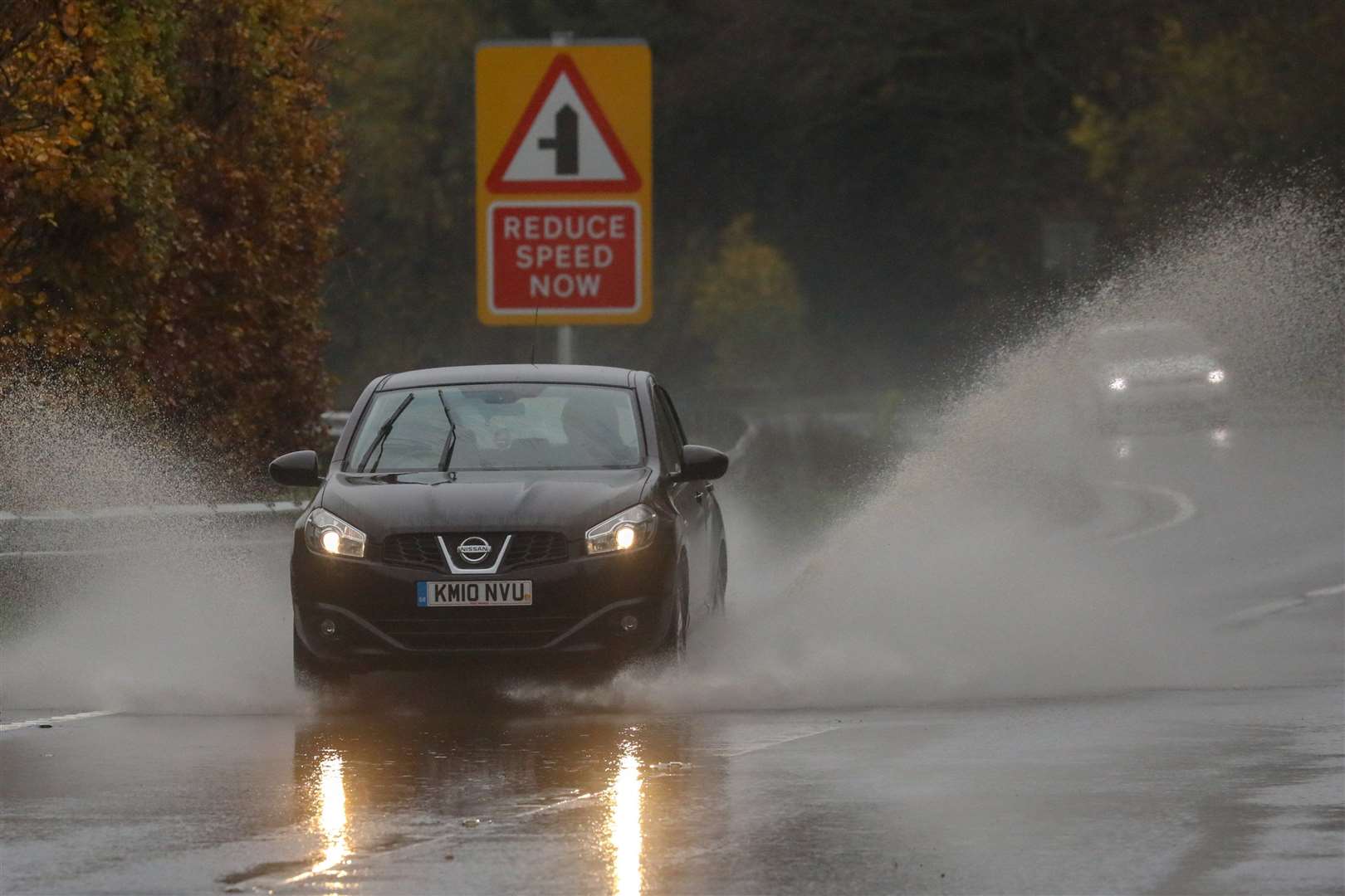 Roads are flooding due to the heavy rain. Picture: UKNiP