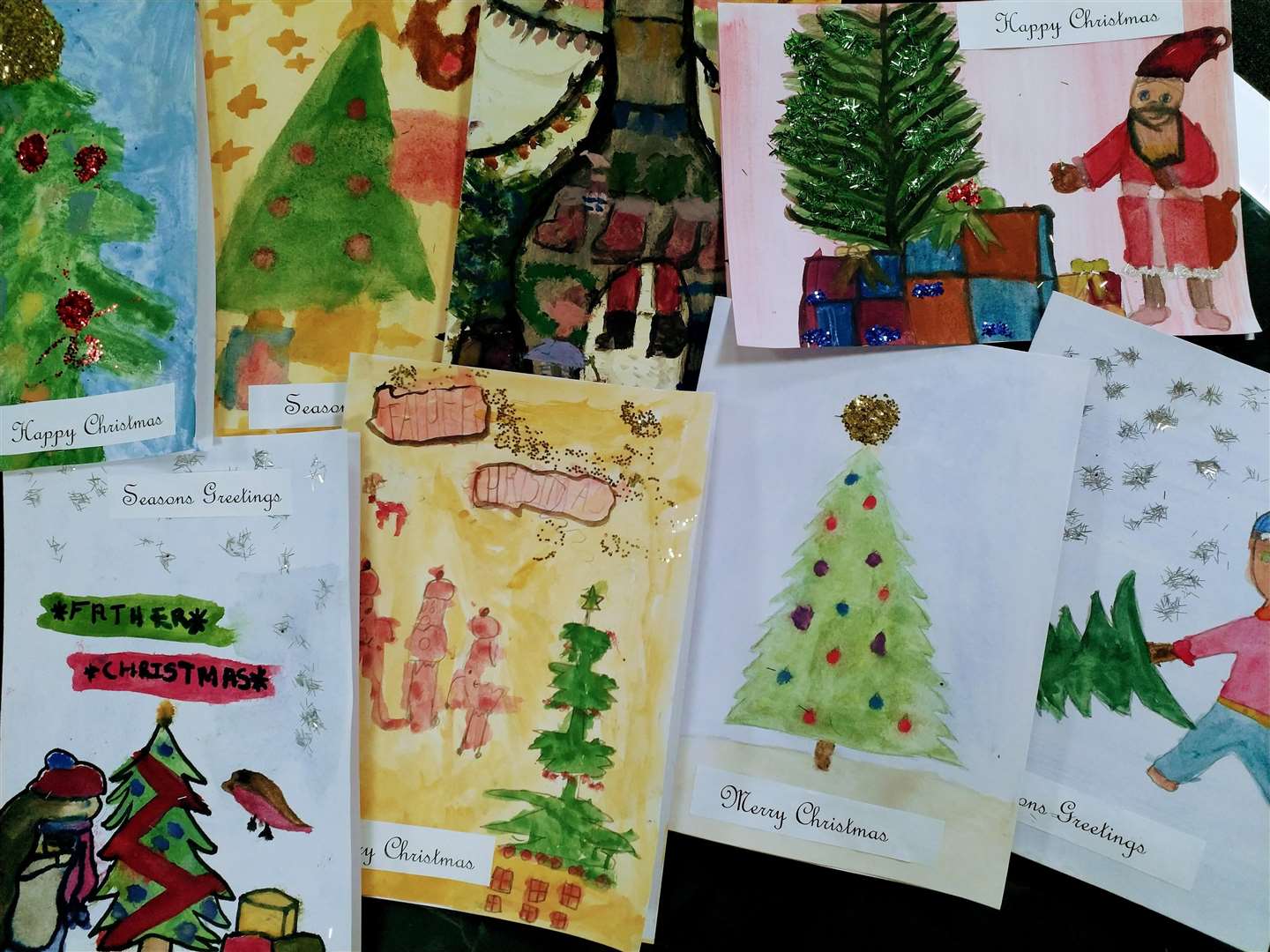 Pupils from Milton Court Primary School in Sittingbourne made homemade cards for care home residents (43436556)