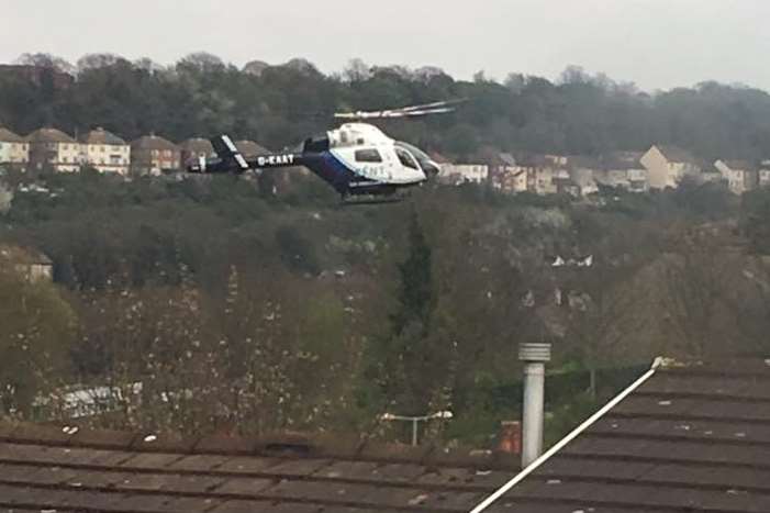 The air ambulance was called to the scene. Picture: Connor Cass
