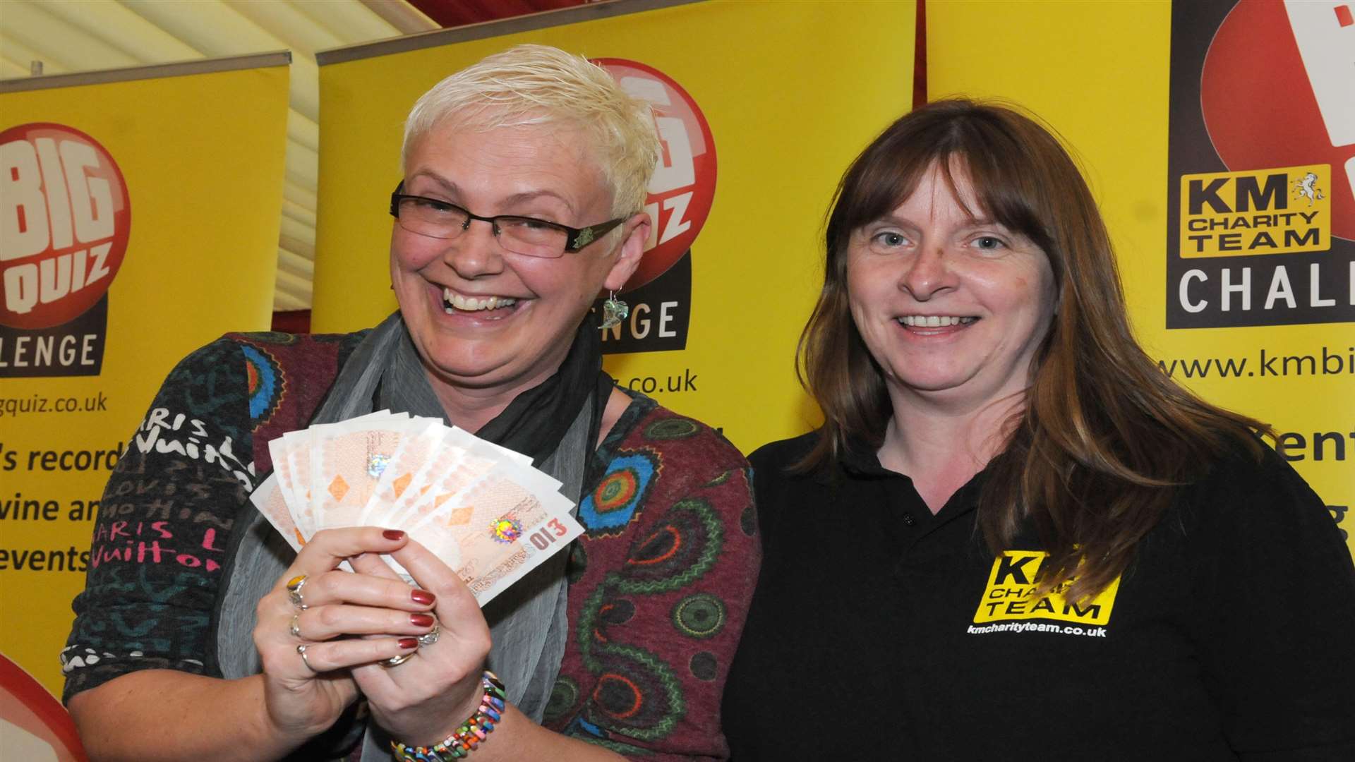 Amanda Van Der Straaten won the on the spot cash prize of £100 at the 2014 Medway Big Charity Quiz.