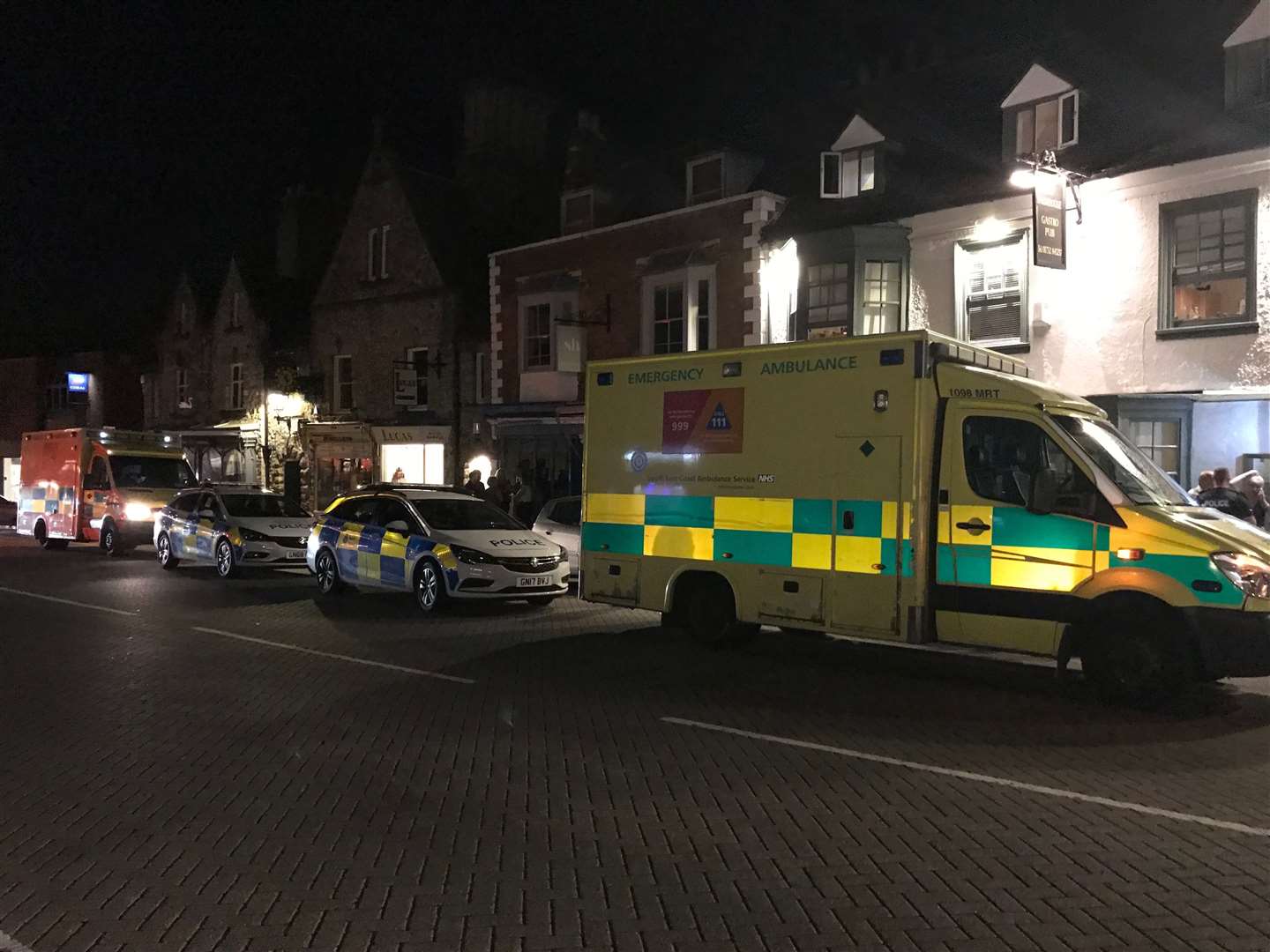 An ambulance at the scene last week