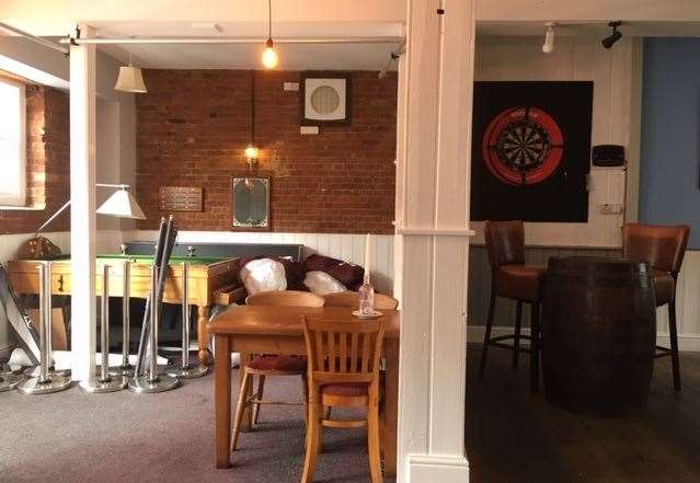Sadly pushed to one side for the time being, there is a pool table, darts and my personal favourite, a bar billiards table