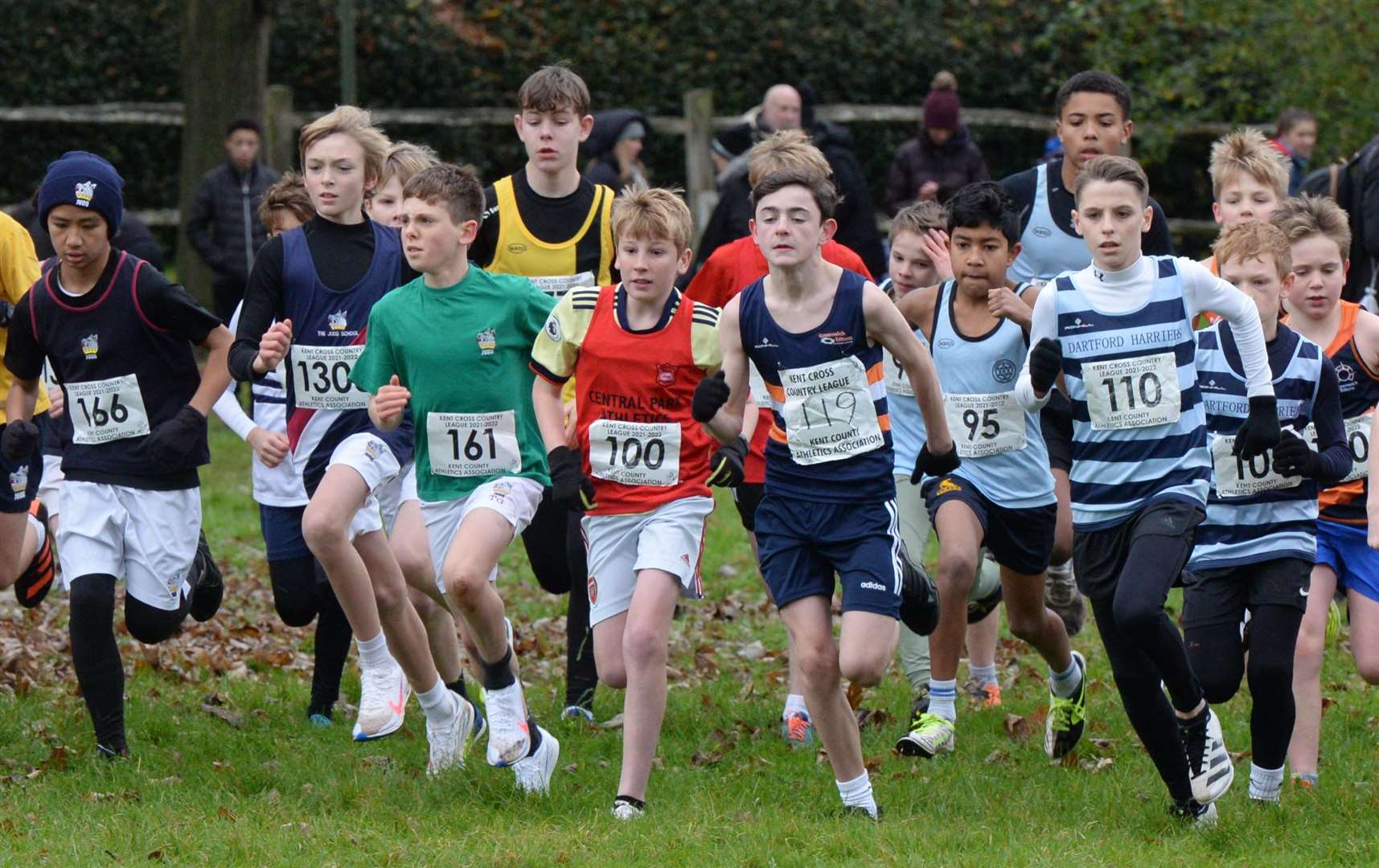 They're up and running in the under-13 boys' race. Picture: Chris Davey (53364397)