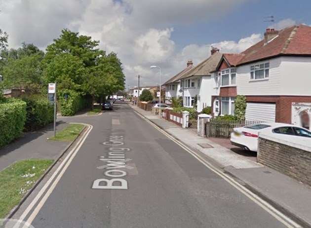 The incident was in Bowling Green Lane in Deal. Google Maps image.