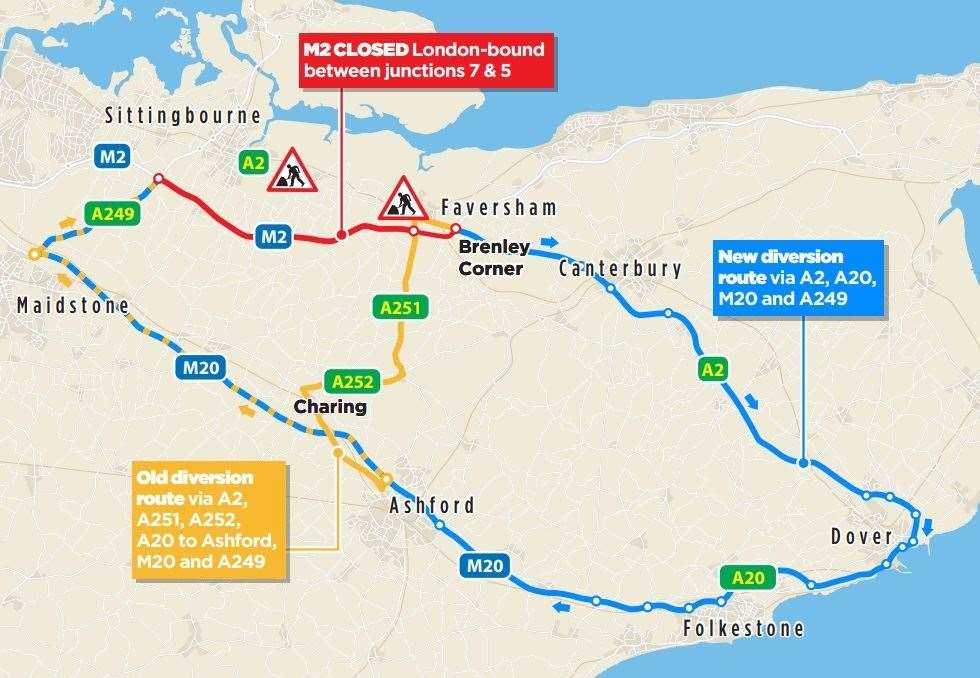 The diversion route is now 69 miles in length