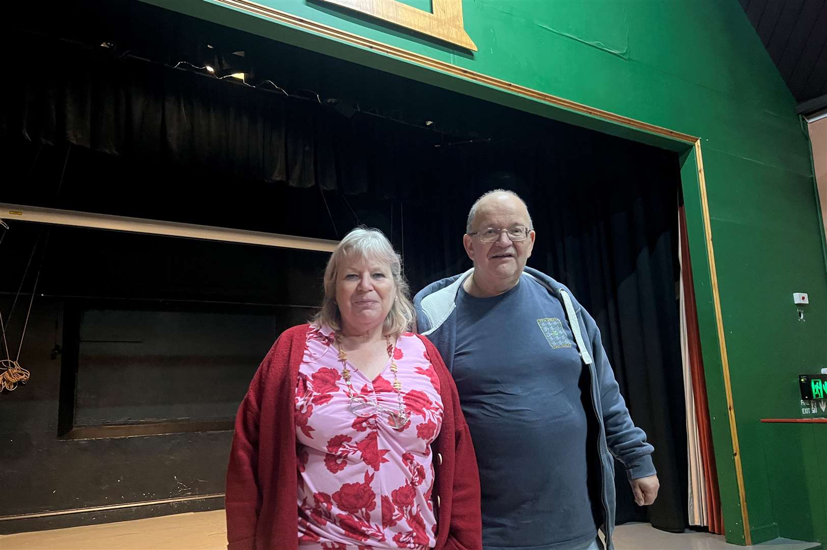 Janys and Jeremy Thornton inside Sheppey Little Theatre