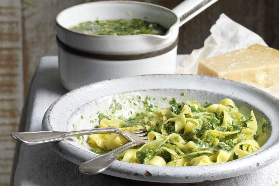 Tom's herb butter pasta