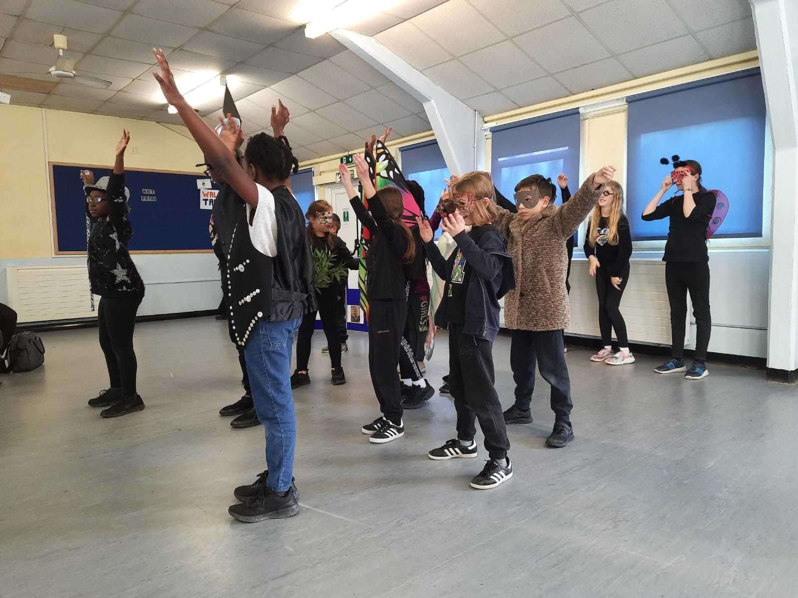Save Swanscombe Peninsula and local theatre company Walk Tall teamed up to hosted a series of workshops for kids during half term. Photo: Laura Edie/ Save Swanscombe Peninsula
