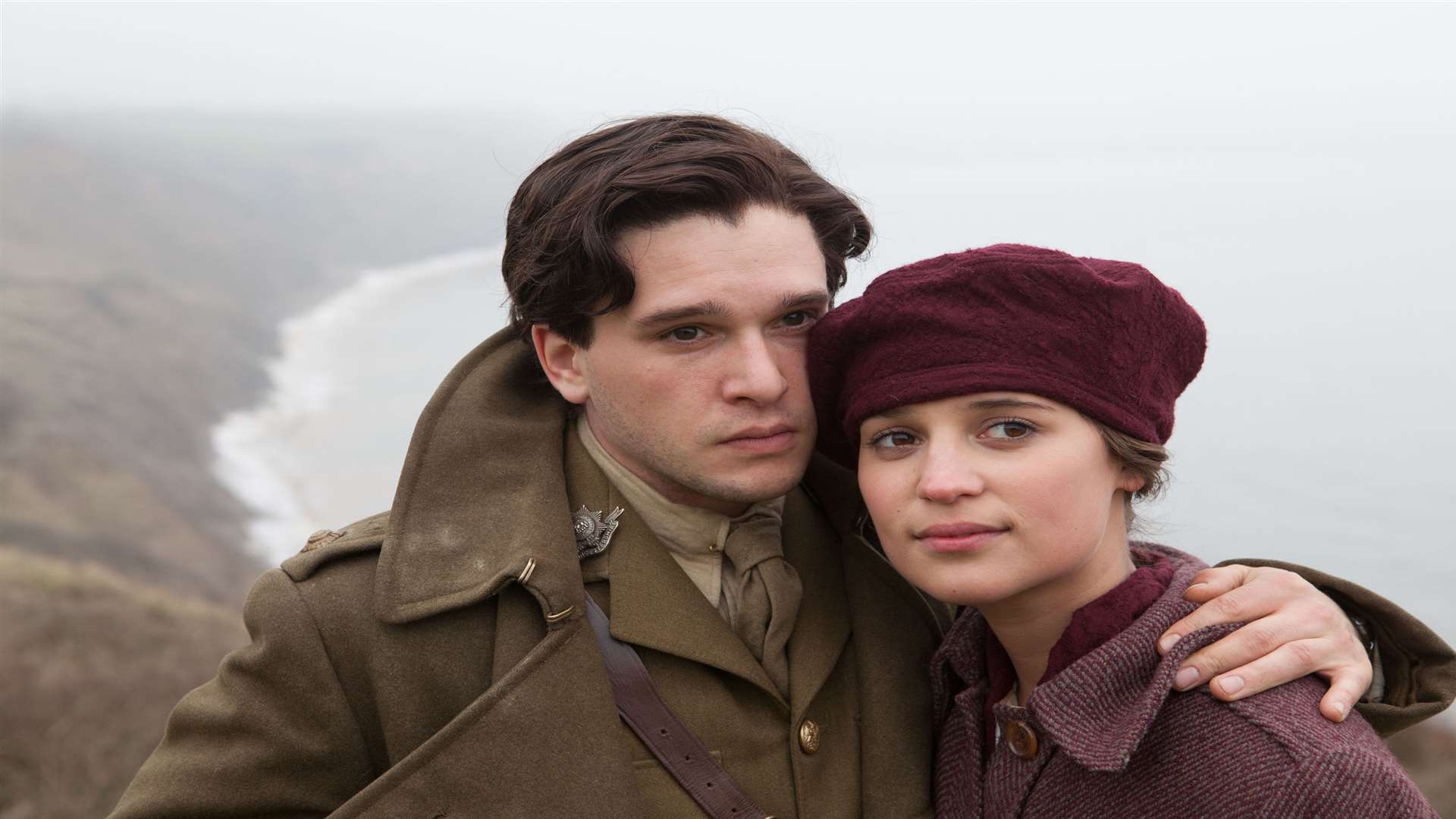 Kit Harington as Roland Leighton and Alicia Vikander as Vera Brittain, in Testament Of Youth. Picture: PA Photo/Lionsgate