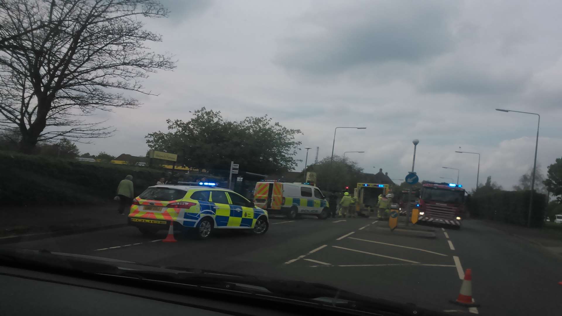 The scene of the crash in Sutton Road