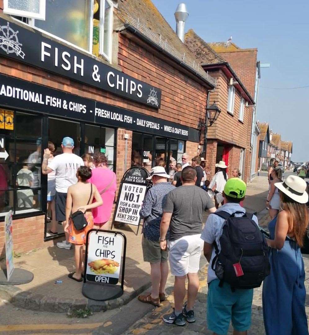 Sandy's Fish and Chips in Folkestone made it on to the list for the first time