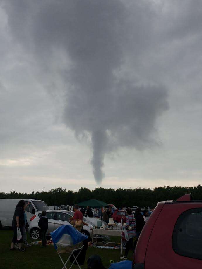 Melanie Smith captured this picture of a funnel cloud from Tilmantstone boot fair