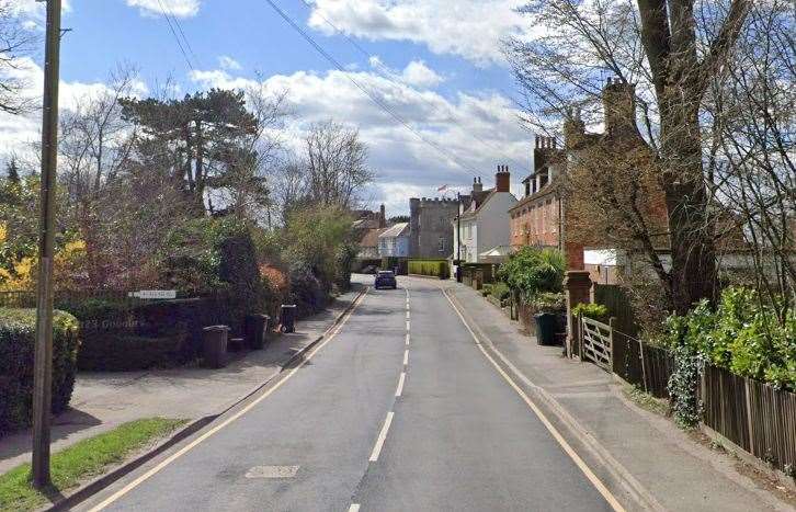 Police were called to Ashford Road in Tenterden where Darren Teale was threatening to perform a sex act over a stranger's Porsche. Picture: Google