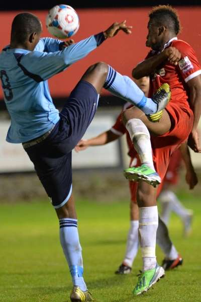 Uche Ibemere in action against Welling Picture: Keith Gillard