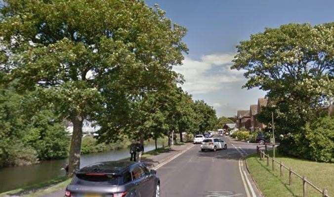 The crash happened in Portland Road, Hythe. Picture: Google maps