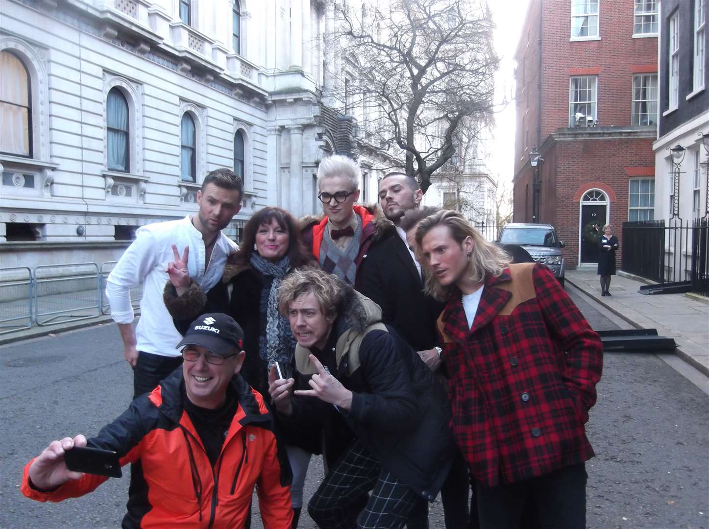 East Kent Against Fracking campaigners bump into McBusted outside Downing Street