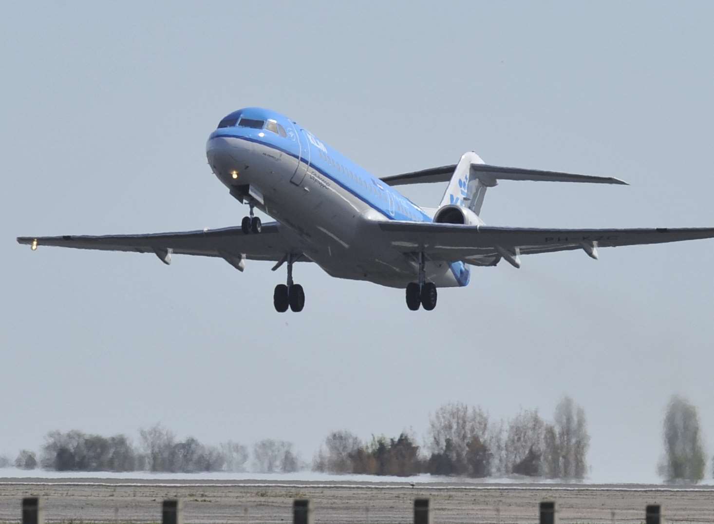 The last KLM passenger flight leaving Manston airport in 2014. Picture: Tony Flashman