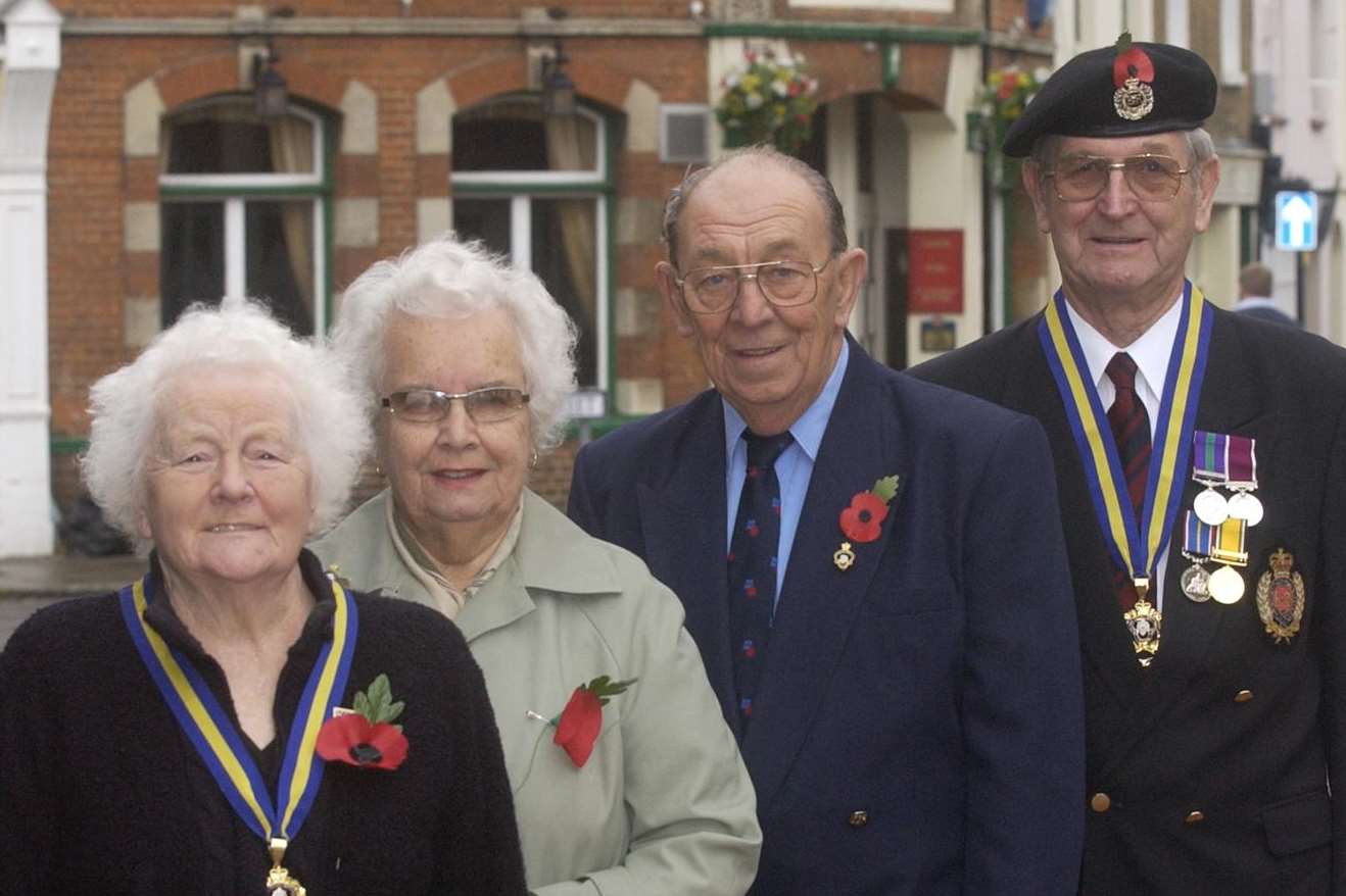 Maisie during her time as president of the Herne Bay branch of the Royal British Legion